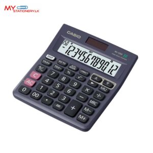 CASIO MJ-120D 12-Digit Desktop Calculator – Solar + Battery, 150-Step Check & Tax Function