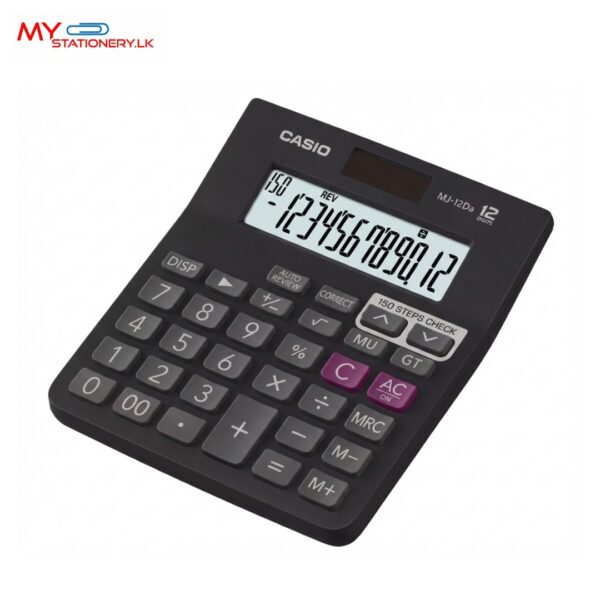CASIO MJ-12Da 12-Digit Dual-Powered Desktop Calculator – Check & Correct Function