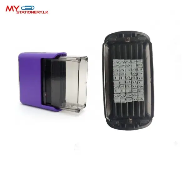 DESKMATE-RP-1847-2. Deskmate RP-1847 DIY Self-Inking Stamp Kit – Custom 5-Line Text Rubber Stamp Set