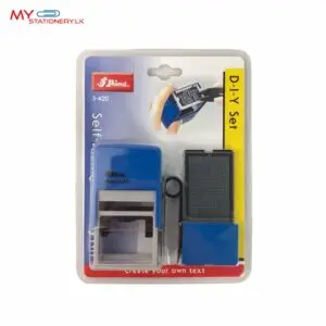 SHINY S-420-1 Shiny S-420 DIY Self-Inking Stamp Printing Kit – Custom Text Rubber Stamp (24 × 41 mm)