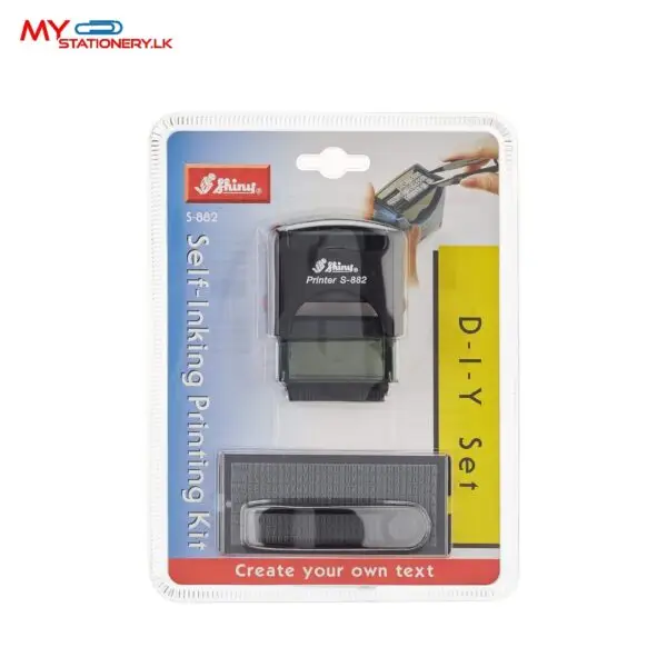 Shiny S-882 DIY Self-Inking Stamp Printing Kit – Custom Rubber Stamp Maker (38 × 14 mm)