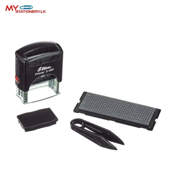 Shiny S-882 DIY Self-Inking Stamp Printing Kit – Custom Rubber Stamp Maker (38 × 14 mm)